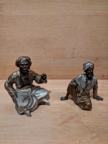Oosterse Figuren - Set van 2 tin brons ?  beschikbaar voor biedingen