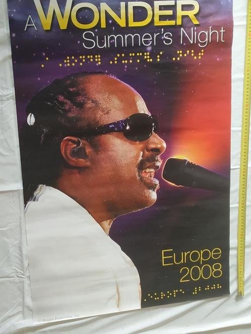 Stevie Wonder Official 2008 Tour Poster "SUMMER'S NIGHT", Verzamelen, Posters, Zo goed als nieuw, Muziek, Deurposter of groter