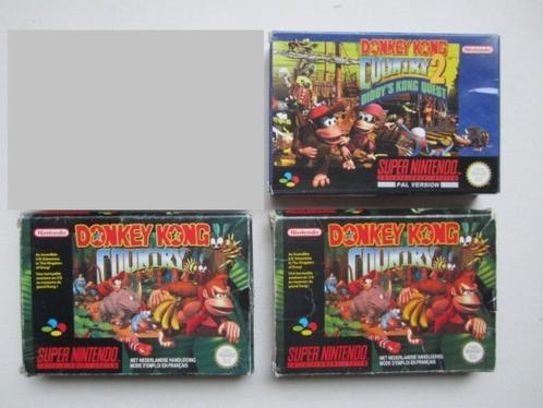 Donkey Kong Country 1 of 2 SNES Super Nintendo NES, Spelcomputers en Games, Games | Nintendo Super NES, Gebruikt, Platform, 2 spelers