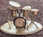 Te.koop drumstel klokje zilver kleur., Antiek en Kunst, Antiek | Klokken, Ophalen of Verzenden