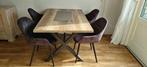 Eettafel met 4 stools, Huis en Inrichting, Tafels | Eettafels, Ophalen, 50 tot 100 cm, Zo goed als nieuw, 150 tot 200 cm
