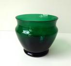 Glazen vaas wijde hals blauwgroen Leerdam 3275-g, Antiek en Kunst, Ophalen of Verzenden