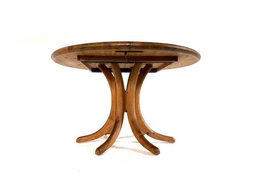Vintage verlengbare Deense eettafel, Juul Kristensen ‘70, Huis en Inrichting, Tafels | Eettafels, Zo goed als nieuw, 100 tot 150 cm