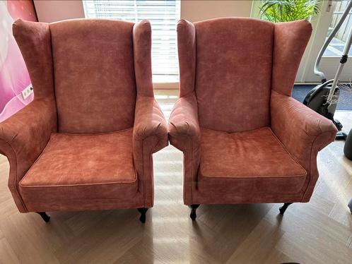 Fauteuil roze, Huis en Inrichting, Fauteuils, Zo goed als nieuw, Stof, 75 tot 100 cm, 75 tot 100 cm, Ophalen