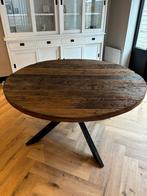 Ronde houten eettafel 150cm, Huis en Inrichting, Tafels | Eettafels, Ophalen, Rond, Zo goed als nieuw, Vijf personen of meer