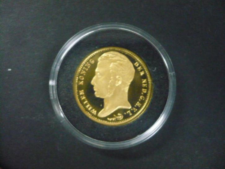 14 karaat gouden 10 gulden naslag munt koning willem I  der, Postzegels en Munten, Munten | Nederland, Losse munt, 10 gulden, Koning Willem I