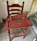 Antieke kinderstoel met handgeschilderde details, Ophalen of Verzenden
