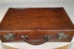 Vintage Lederen Koffertje met Reisnecessaire, Antiek en Kunst, Curiosa en Brocante, Ophalen of Verzenden
