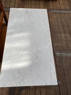 Victoriaans gietijzer bistrotafeltje tafelje met marmer, Ophalen