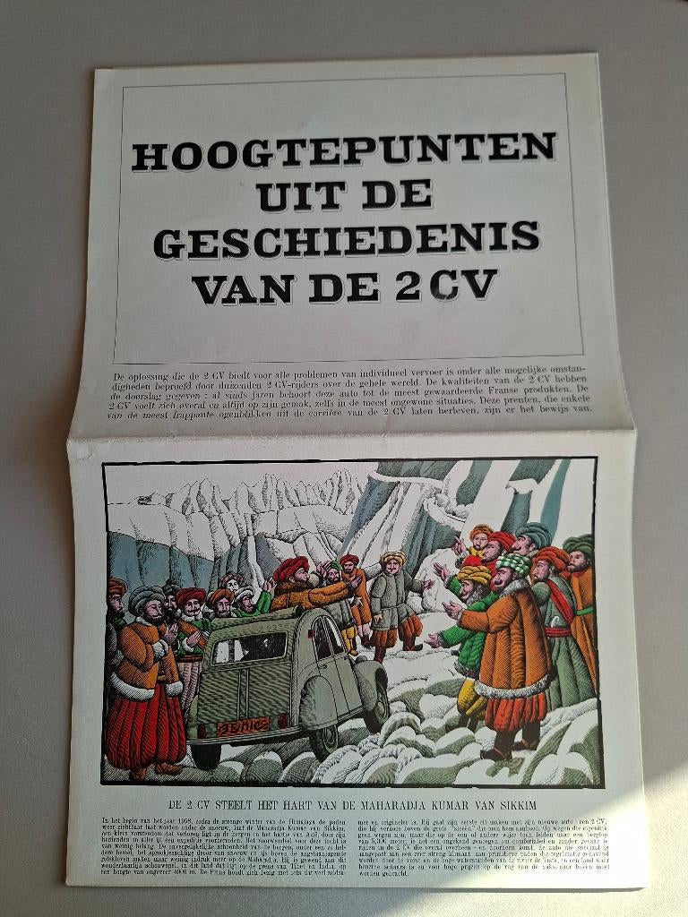 UITKLAPBROCHURE CITROËN 2CV uit 1970, Ophalen of Verzenden, Zo goed als nieuw, Citroën