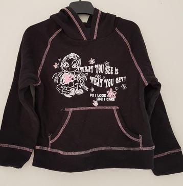 *SALE* Zwarte hooded sweater maat 110 *NIEUW* (0502) a beschikbaar voor biedingen