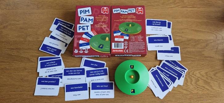 Jumbo Pim Pam Pet (in NL & FA), Hobby en Vrije tijd, Gezelschapsspellen | Kaartspellen, Zo goed als nieuw, Een of twee spelers