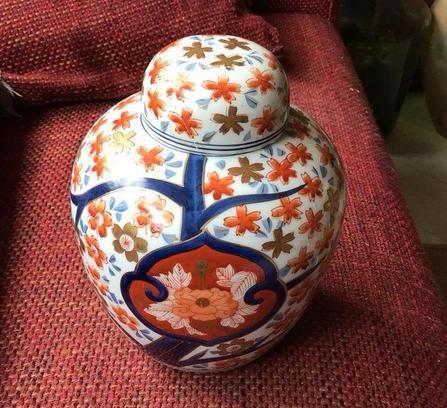 Prachtig Chinees/Japanse Gemberpot met Deksel - Handpainted, Antiek en Kunst, Antiek | Woonaccessoires, Ophalen of Verzenden
