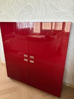Moderne Rode Kronos Kast met Planken, Huis en Inrichting, Kasten | Buffetkasten, Ophalen, Overige materialen, 100 tot 150 cm, 100 tot 150 cm