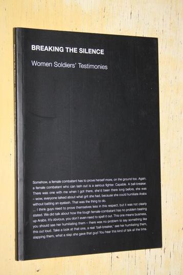 Breaking the Silence - Women Soldiers' Testimonies beschikbaar voor biedingen