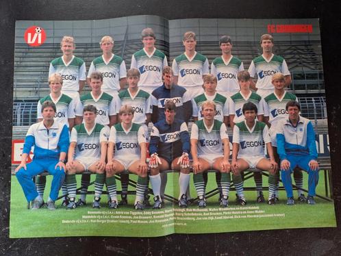 Oude poster FC Groningen met o.a. Fandi Ahmad [4], Verzamelen, Sportartikelen en Voetbal, Zo goed als nieuw, Poster, Plaatje of Sticker