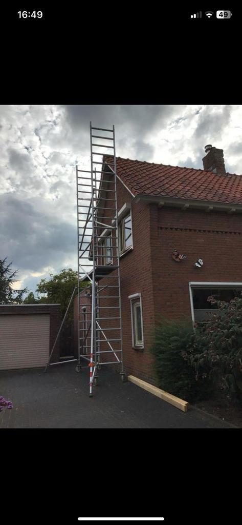 Rolsteiger te huur, Doe-het-zelf en Verbouw, Steigers, Zo goed als nieuw, Rolsteiger of Kamersteiger, 5 meter of hoger, Ophalen of Verzenden