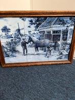 Vintage plaquette Delfts aardewerk, Ophalen of Verzenden