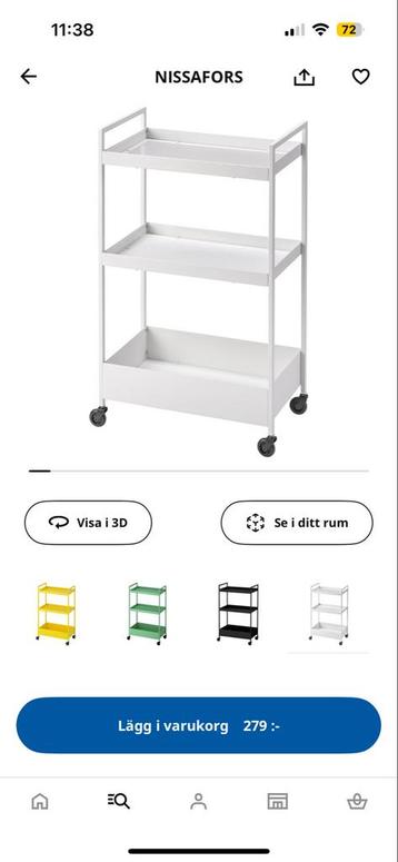 Ikea NISSAFORS Rolwagen - Keuken/Badkamer beschikbaar voor biedingen