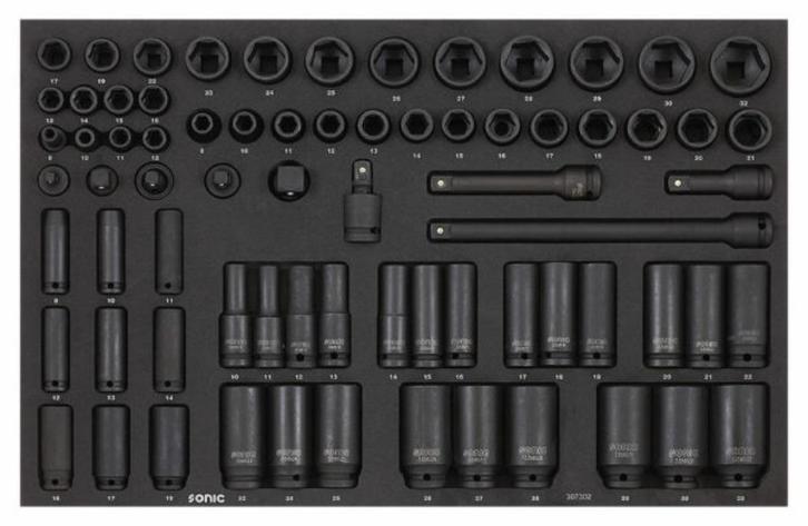 SONIC krachtdoppenset 3/8" + 1/2" SFS-M 74-delig | GRATIS VE, Auto diversen, Autogereedschap, Nieuw, Ophalen of Verzenden