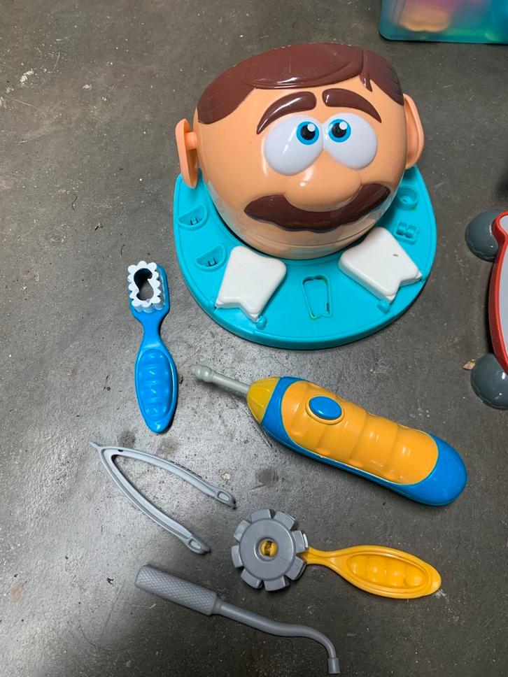 Play-Doh Accessoires Set - Tandarts, Hamburger, Koken, Kinderen en Baby's, Speelgoed | Overig, Gebruikt, Jongen of Meisje, Ophalen of Verzenden
