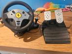 Playstation 2 Ferrari thrustmaster force feedback wheel, Ophalen, Zo goed als nieuw, Stuurtje of Sportattribuut, Xbox Original