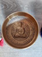 Mooie grote en zware Tibetaanse klankschaal buddha gravering, Ophalen of Verzenden, Nieuw, Overige soorten