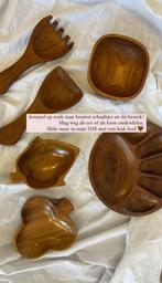 Verschillende houten bakjes en sla bestek, Huis en Inrichting, Ophalen, Gebruikt