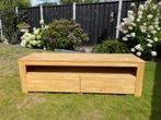Blank Eiken T.V. meubel 150 x 47 x 44,5 cm, Huis en Inrichting, Kasten | Televisiemeubels, Ophalen, Gebruikt, 100 tot 150 cm, Eikenhout