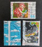 nvph 1444 - 1446 gestempeld zomerzegels 1990, Postzegels en Munten, Verzenden, Na 1940, Gestempeld