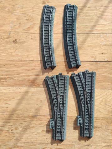 2 x Märklin 24611 24224 wissel C-rails trein H0 modelspoor  beschikbaar voor biedingen