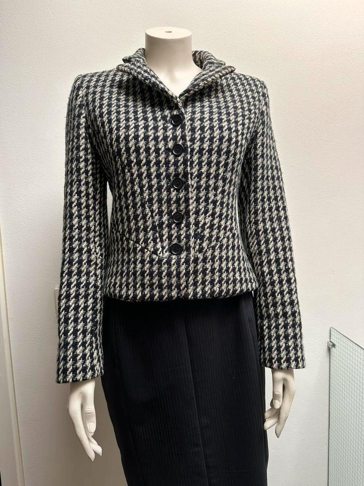 SCAPA colbertjasje zwart wit tweed top belijning maat 38, Kleding | Dames, Jasjes, Kostuums en Pakken, Zo goed als nieuw, Jasje
