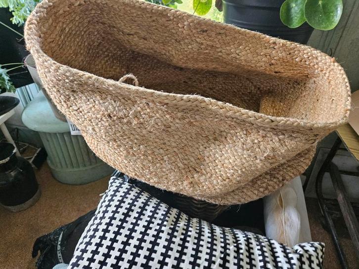 UNC XXL manden van palmblad - 3x nw, ongebruikt, Huis en Inrichting, Woonaccessoires | Schalen en Manden, Nieuw, Mand, Rond, Riet