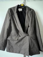 H&M Blazer Bruin Ruit XS - Zo Goed Als Nieuw, Kleding | Dames, Bruin, Ophalen of Verzenden, Zo goed als nieuw, Jasje