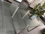 Glazen tafel, Huis en Inrichting, Tafels | Salontafels, Ophalen, 50 tot 75 cm, 200 cm of meer, 50 tot 100 cm