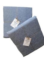 100% linnen dekbedovertrek 140x200 (set van 2) Blue, Eenpersoons, Blauw, Dekbedovertrek, Nieuw