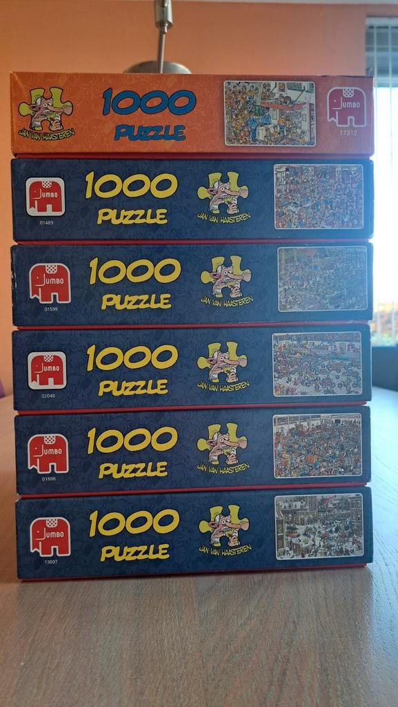 Jan van Haasteren puzzels, 1000 1500 3000 3x1000 stukjes, Hobby en Vrije tijd, Denksport en Puzzels, Zo goed als nieuw, 500 t/m 1500 stukjes