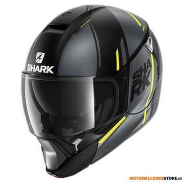 Shark Evojet Vyda Mat Systeemhelm, Zwart-Fluor beschikbaar voor biedingen