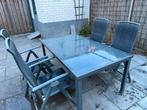 Gebruikte tuinset met 4 stoelen, Ophalen, 4 zitplaatsen, Gebruikt, Textileen