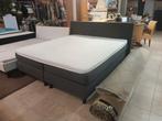 Mooie Grijze Boxspring 2 Persoons Bed., Ophalen, Tweepersoons, 180 cm, 200 cm