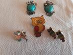 Uiltjes - vintage - oorbellen - broche, Ophalen of Verzenden, Overige materialen, Overige merken