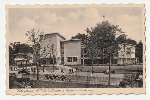 Hilversum A.V.R.O. studio 's-Gravelandscheweg / 1938, Verzamelen, Ansichtkaarten | Nederland, Gelopen, Noord-Holland, 1920 tot 1940