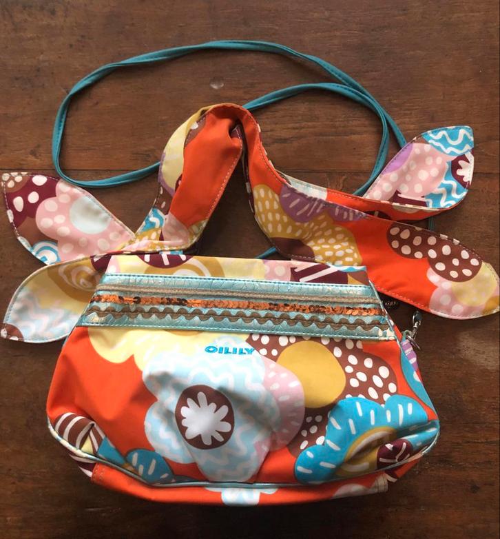 Ollily Handtas met vrolijke print, Sieraden, Tassen en Uiterlijk, Tassen | Damestassen, Zo goed als nieuw, Overige typen, Overige kleuren