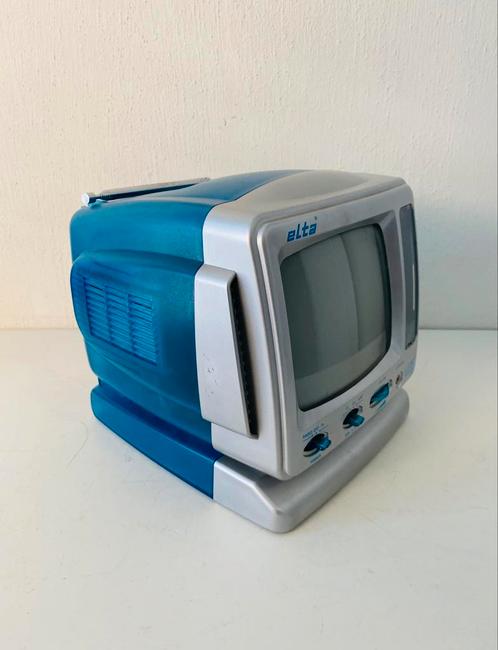 Potable mini zwart wit tv van Elta , jaren 80, Audio, Tv en Foto, Vintage Televisies, Zo goed als nieuw, Minder dan 40 cm, Overige merken