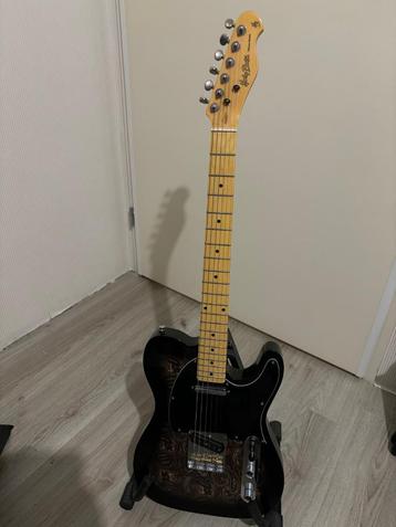 Harley Benton TE-70 Black Paisley met Fender pickups en meer