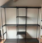 Zwarte open hang- en legkast, Huis en Inrichting, Kasten | Kledingkasten, Ophalen, Met plank(en), Nieuw, Metaal