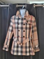 Burberry Brit Jas - Ruitpatroon - Maat S, Beige, Maat 46/48 (XL) of groter, Ophalen of Verzenden, Zo goed als nieuw