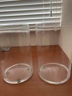 2 Glazen Vazen - 30cm Hoog, Huis en Inrichting, Ophalen, Overige kleuren, Minder dan 50 cm, Glas
