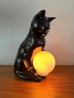 Tafellamp, poes, kat, keramiek, vintage, design, jr 80,, Ophalen of Verzenden, Zo goed als nieuw, Minder dan 50 cm
