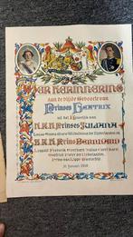 Geboortekaart Prinses Beatrix 1938, Ophalen of Verzenden, Gebruikt, Nederland, Kaart, Foto of Prent